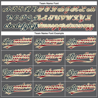 Custom Steel Gray Vintage USA Flag-Cream Authentic Baseball Jersey - Sky-Custom