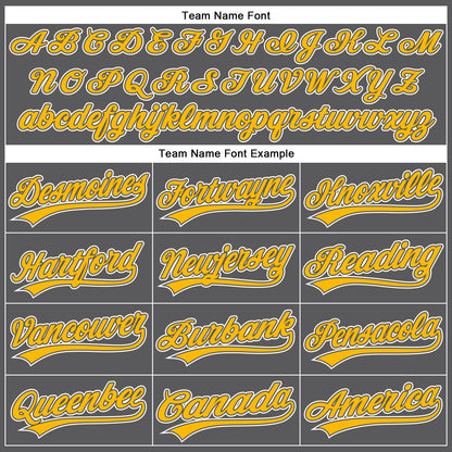 Custom Steel Gray Gold-White Authentic Baseball Jersey - Sky-Custom