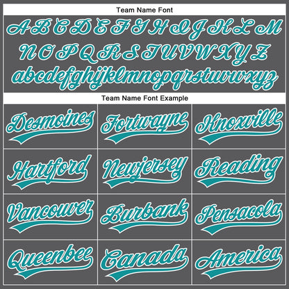 Custom Steel Gray Teal-White Authentic Baseball Jersey - Sky-Custom