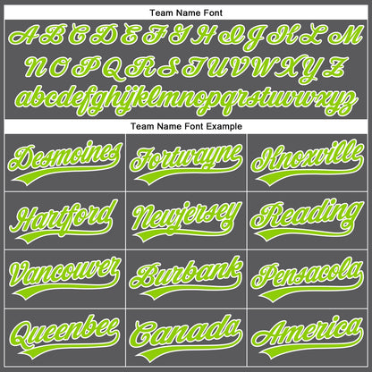 Custom Steel Gray Neon Green-White Authentic Baseball Jersey - Sky-Custom