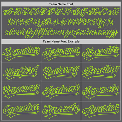 Custom Steel Gray Neon Green Authentic Baseball Jersey - Sky-Custom