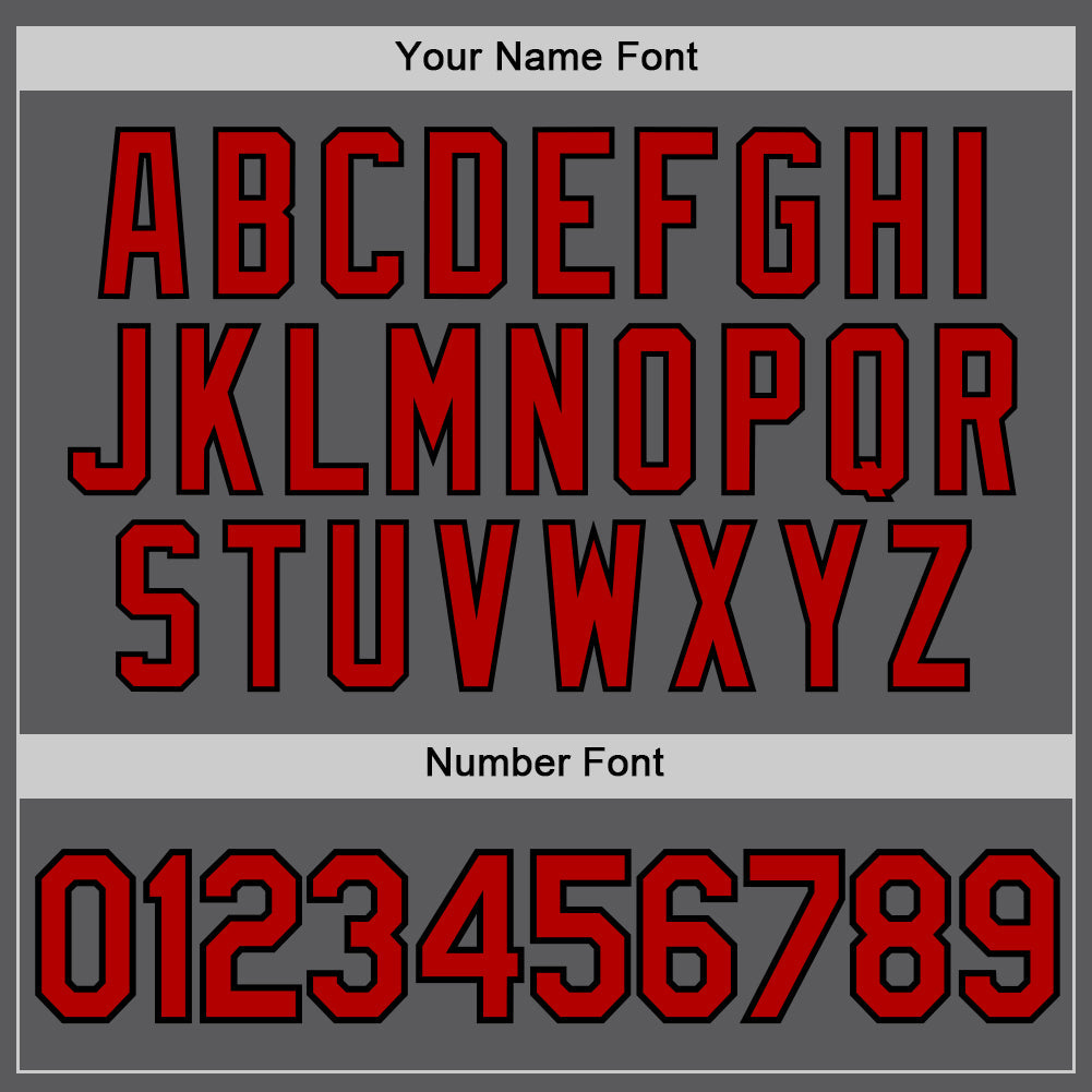 Custom Steel Gray Red-Black Authentic Baseball Jersey - Sky-Custom