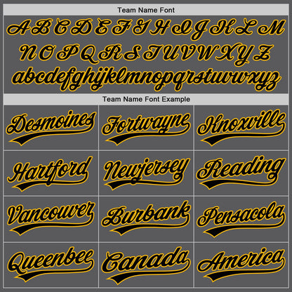 Custom Steel Gray Black-Gold Authentic Baseball Jersey - Sky-Custom