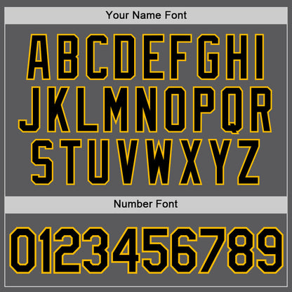 Custom Steel Gray Black-Gold Authentic Baseball Jersey - Sky-Custom