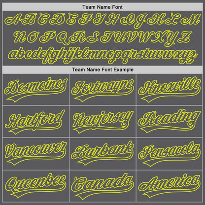 Custom Steel Gray Neon Yellow Authentic Baseball Jersey - Sky-Custom