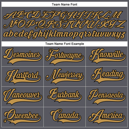 Custom Steel Gray Old Gold-Black Hockey Lace Neck Jersey - Sky-Custom