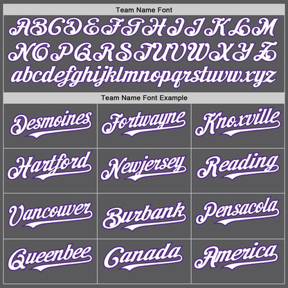 Custom Steel Gray White-Purple Authentic Baseball Jersey - Sky-Custom