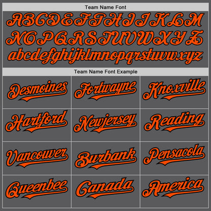 Custom Steel Gray Neon Green Pinstripe Orange-Black Authentic Baseball Jersey - Sky-Custom