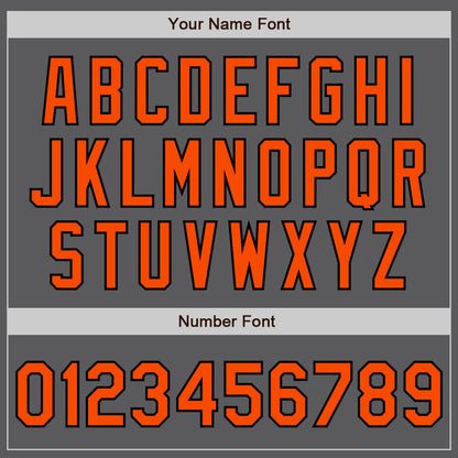 Custom Steel Gray Neon Green Pinstripe Orange-Black Authentic Baseball Jersey - Sky-Custom