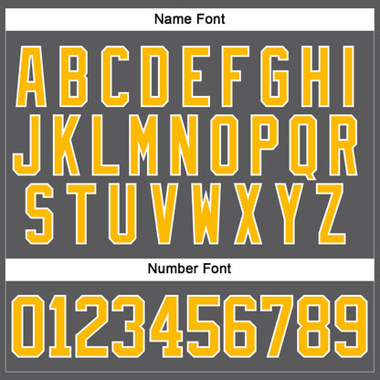 Custom Steel Gray Gold-White Hockey Lace Neck Jersey - Sky-Custom