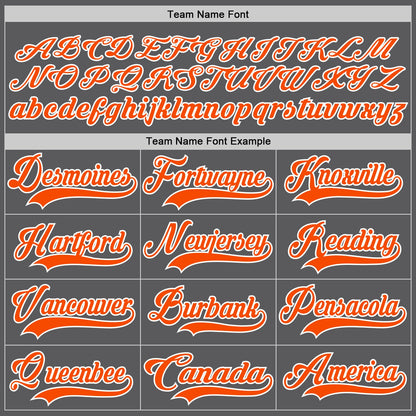 Custom Steel Gray Orange-White Hockey Lace Neck Jersey - Sky-Custom