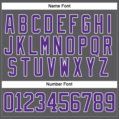Custom Steel Gray Purple-White Hockey Lace Neck Jersey - Sky-Custom