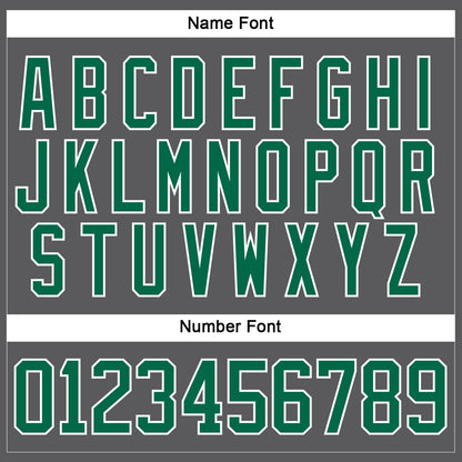 Custom Steel Gray Kelly Green-White Hockey Lace Neck Jersey - Sky-Custom