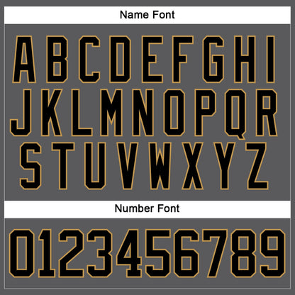 Custom Steel Gray Black-Old Gold Hockey Lace Neck Jersey - Sky-Custom