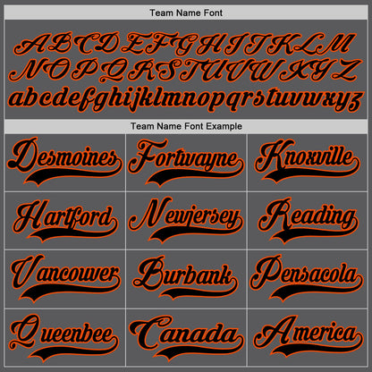 Custom Steel Gray Black-Orange Hockey Lace Neck Jersey - Sky-Custom
