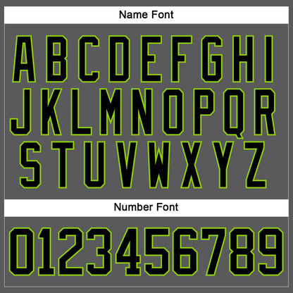 Custom Steel Gray Black-Neon Green Hockey Lace Neck Jersey - Sky-Custom