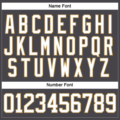 Custom Steel Gray White-Old Gold Hockey Jersey - Sky-Custom