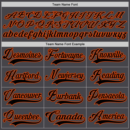 Custom Steel Gray Black-Orange Hockey Jersey - Sky-Custom