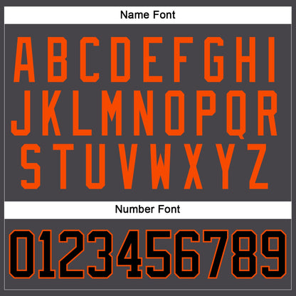Custom Steel Gray Black-Orange Hockey Jersey - Sky-Custom