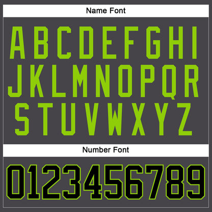 Custom Steel Gray Black-Neon Green Hockey Jersey - Sky-Custom