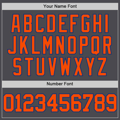 Custom Steel Gray Orange-Royal Authentic Basketball Jersey - Sky-Custom