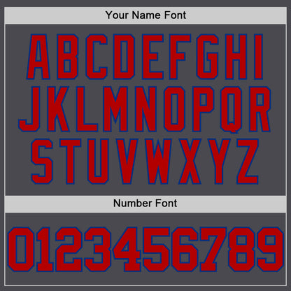 Custom Steel Gray Red-Royal Authentic Basketball Jersey - Sky-Custom