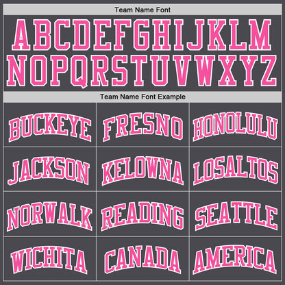 Custom Steel Gray Pink-White Authentic Basketball Jersey - Sky-Custom