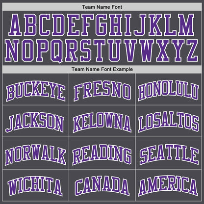 Custom Steel Gray Purple-White Authentic Basketball Jersey - Sky-Custom