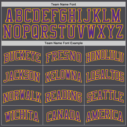 Custom Steel Gray Purple-Gold Authentic Basketball Jersey - Sky-Custom