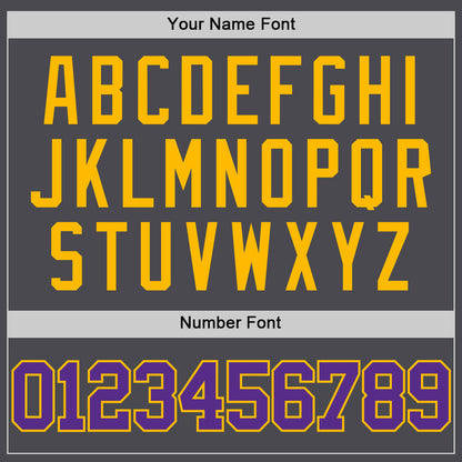 Custom Steel Gray Purple-Gold Authentic Basketball Jersey - Sky-Custom