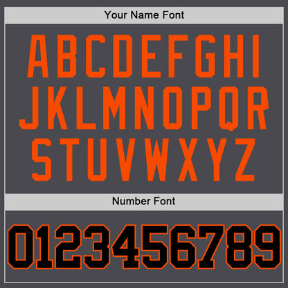 Custom Steel Gray Black-Orange Authentic Basketball Jersey - Sky-Custom