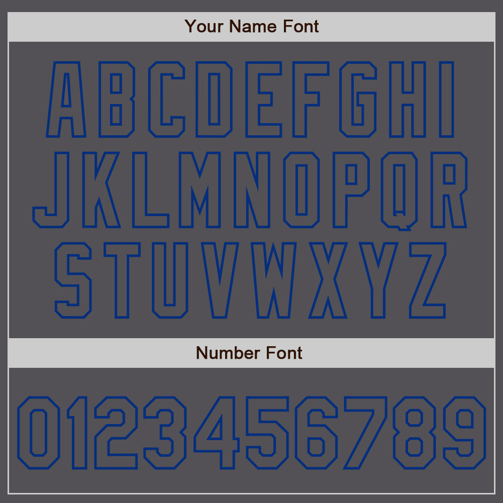 Custom Steel Gray Royal Authentic Baseball Jersey - Sky-Custom
