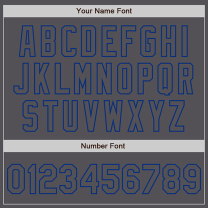 Custom Steel Gray Royal Authentic Baseball Jersey - Sky-Custom