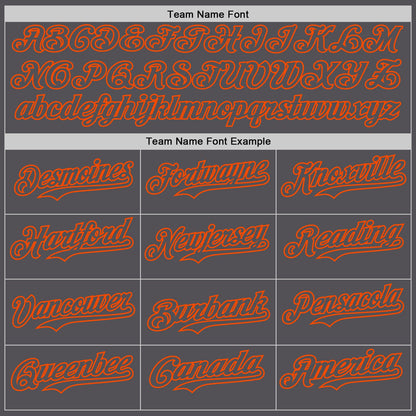 Custom Steel Gray Orange Authentic Baseball Jersey - Sky-Custom