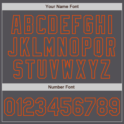 Custom Steel Gray Orange Authentic Baseball Jersey - Sky-Custom