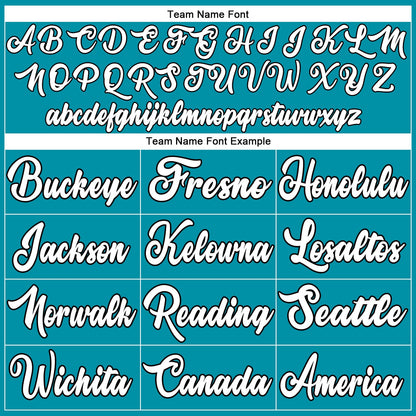 Custom Teal White-Orange Authentic Throwback Basketball Jersey - Sky-Custom
