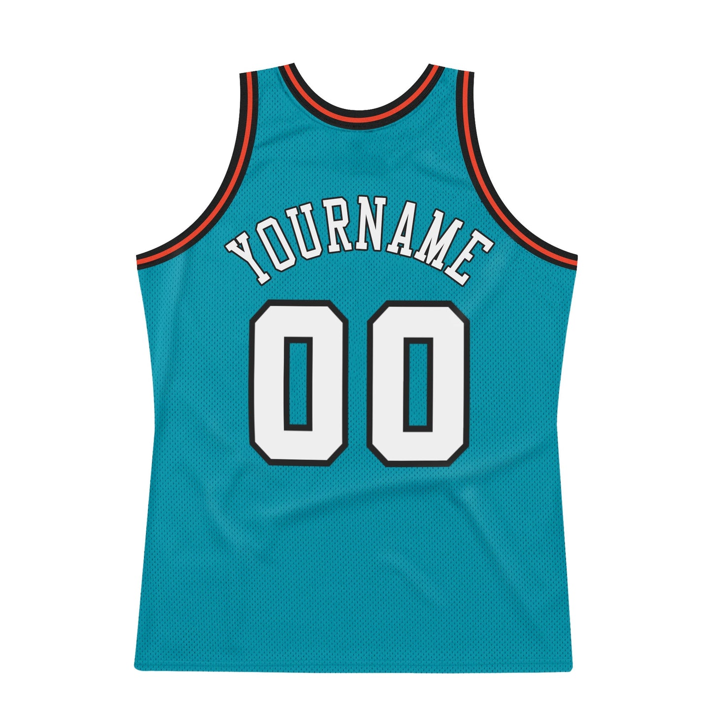 Custom Teal White-Orange Authentic Throwback Basketball Jersey - Sky-Custom