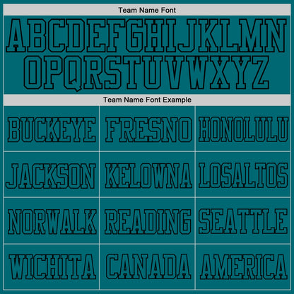 Custom Teal Teal-Black Mesh Authentic Football Jersey - Sky-Custom