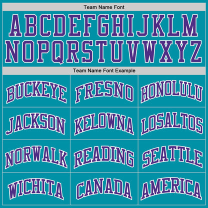 Custom Teal Purple-White Authentic Throwback Basketball Jersey - Sky-Custom