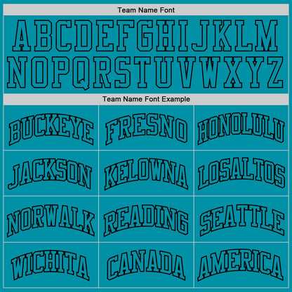 Custom Teal Teal-Black Authentic Throwback Basketball Jersey - Sky-Custom