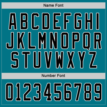 Custom Teal Black-White Hockey Jersey - Sky-Custom