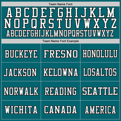 Custom Teal Black-White Mesh Authentic Football Jersey - Sky-Custom