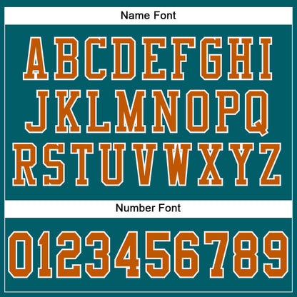 Custom Teal Texas Orange-White Mesh Authentic Football Jersey - Sky-Custom