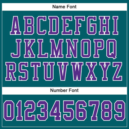 Custom Teal Purple-White Mesh Authentic Football Jersey - Sky-Custom