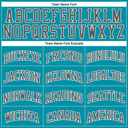 Custom Teal Steel Gray-Black Authentic Throwback Basketball Jersey - Sky-Custom