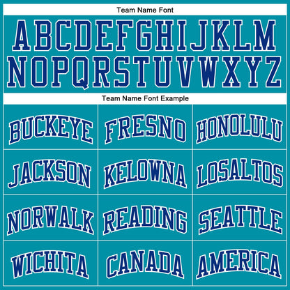 Custom Teal Royal-White Authentic Throwback Basketball Jersey - Sky-Custom