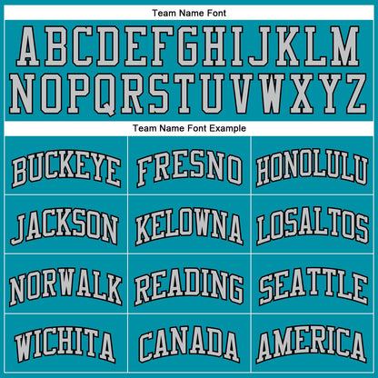 Custom Teal Gray-Black Authentic Throwback Basketball Jersey - Sky-Custom