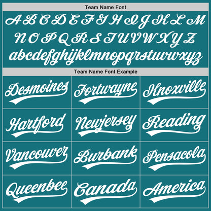 Custom Teal White Authentic Baseball Jersey - Sky-Custom