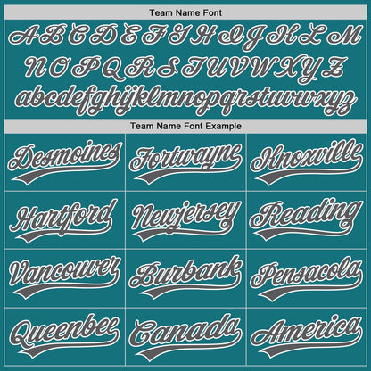 Custom Teal Steel Gray-White Authentic Baseball Jersey - Sky-Custom