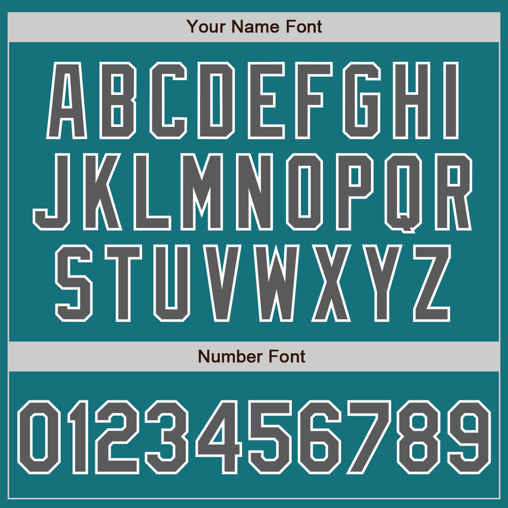 Custom Teal Steel Gray-White Authentic Baseball Jersey - Sky-Custom
